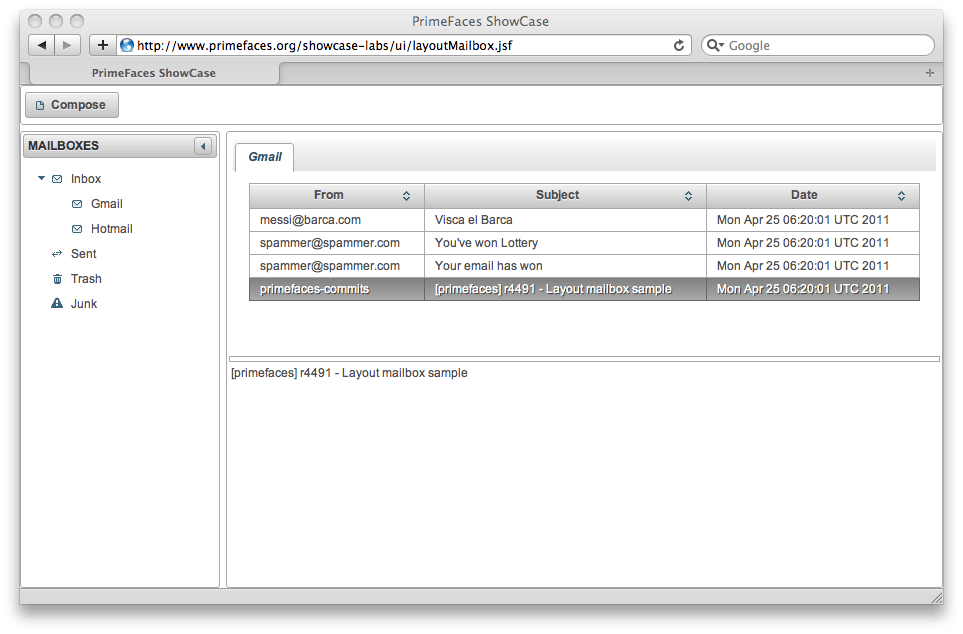 New PrimeFaces Layout PrimeFaces