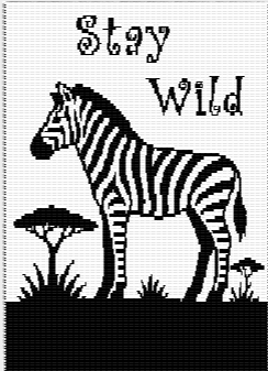 Stay Wild Zebra Mosaic Crochet Pattern