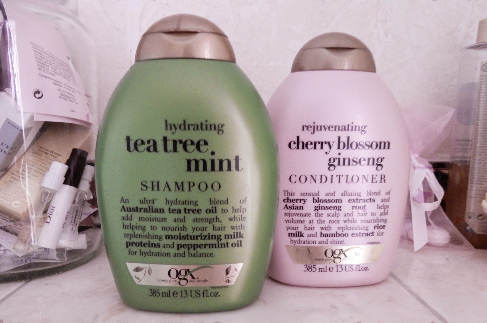 Product Review Ogx Extra Strength Refreshing Scalp Tea Tree Mint Shampoo Youtube