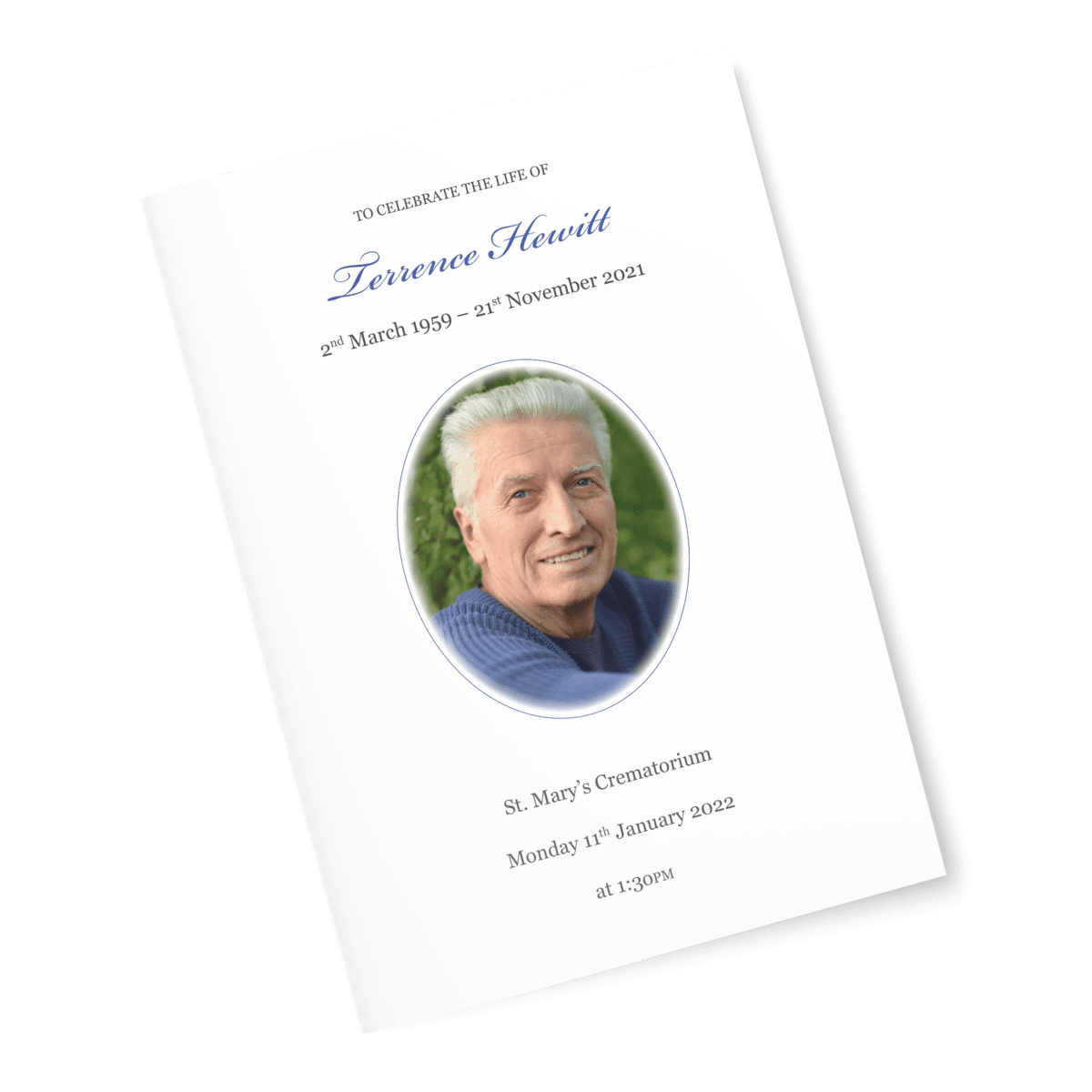 Order Of Service Template For Funeral