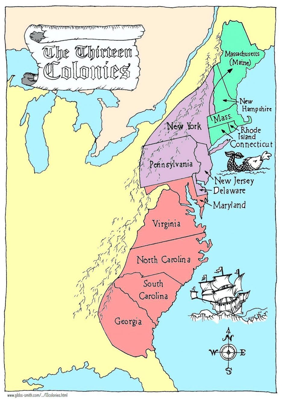 Free Printable 13 Colonies Map Printable US Map 13 Colonies Blank Map Free Printable Dev 