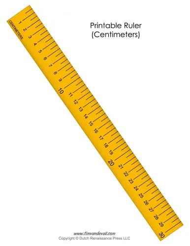 Printable Ruler with Centimeters - Tim's Printables