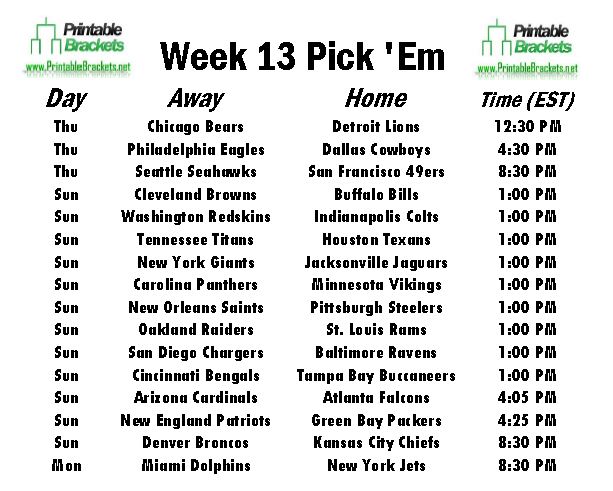 Make as many copies as you need and pass them out. Nfl Pick Em Pro Football Pick Em