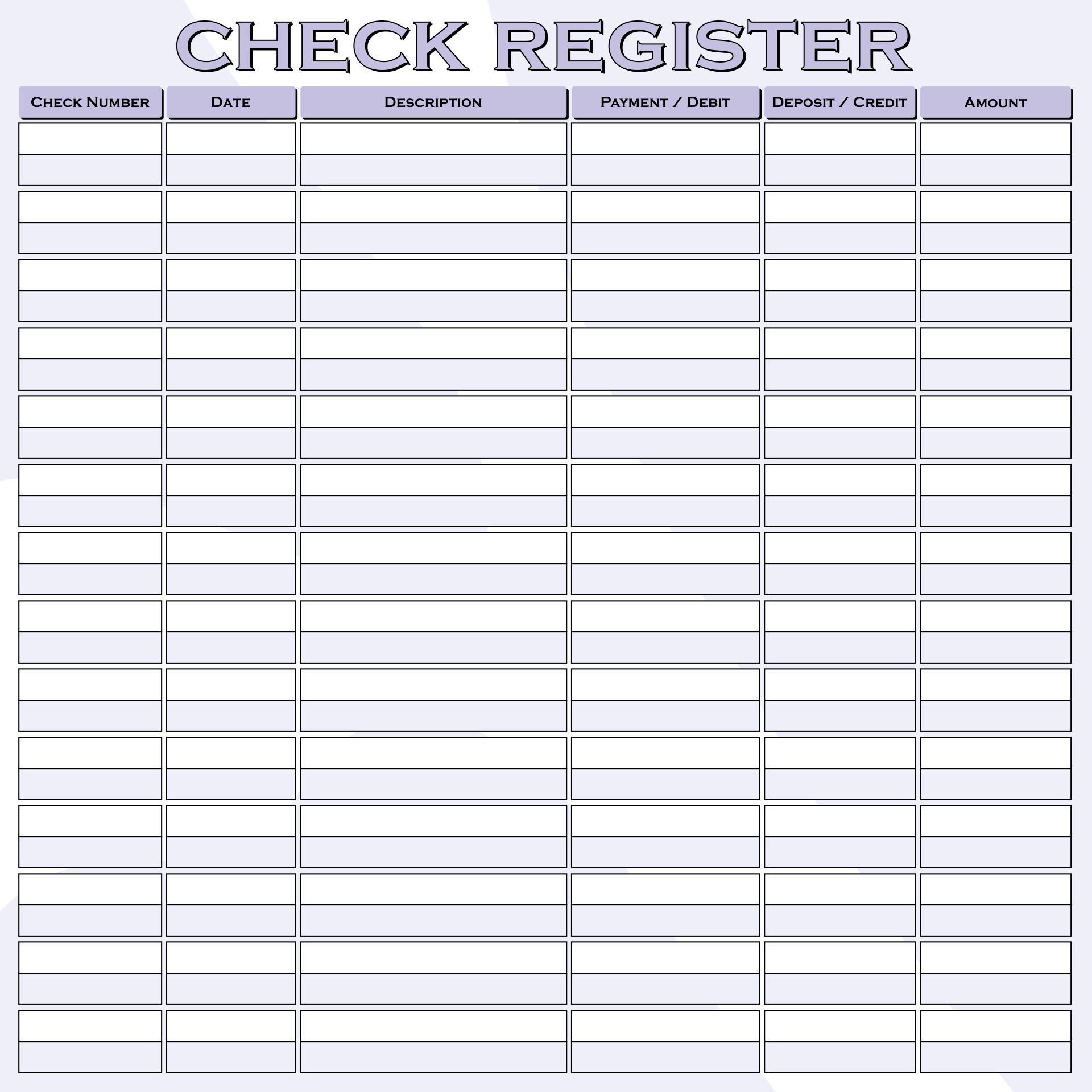 Check Register 20 Free PDF Printables Printablee Printable Check Register Pdf 108806 