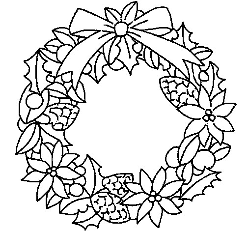 It is an early season variety of poinsettia. Drawing Christmas Wreath 169347 Objects Printable Coloring Pages