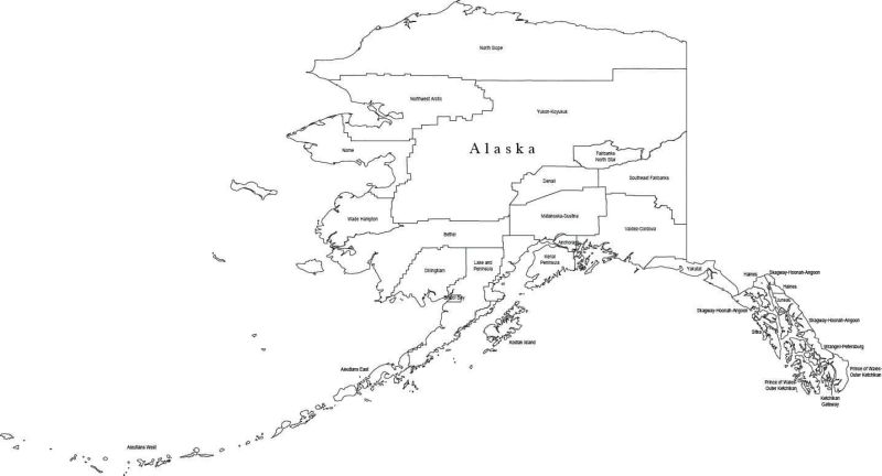 Alaska Printable Map - Creative Space Picture - Ultra HD