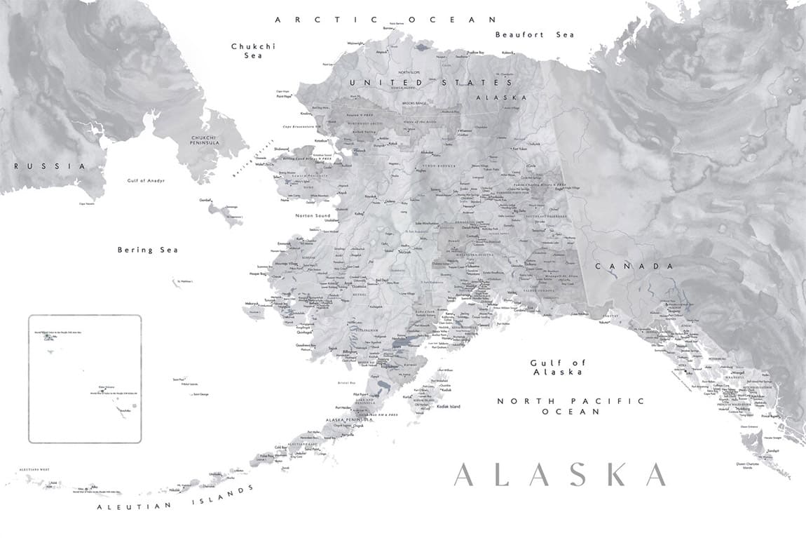 Alaska Map Images Printable Alaska Map Geography 