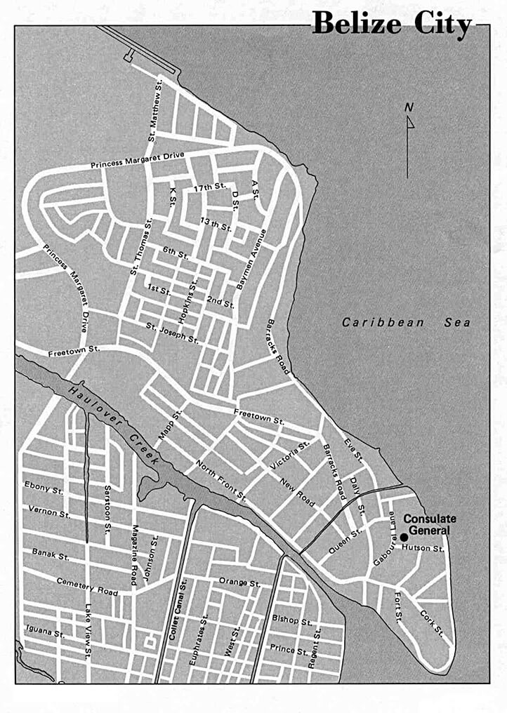 Printable Belize City Map Free Download And Print For You Printable Belize City Map 