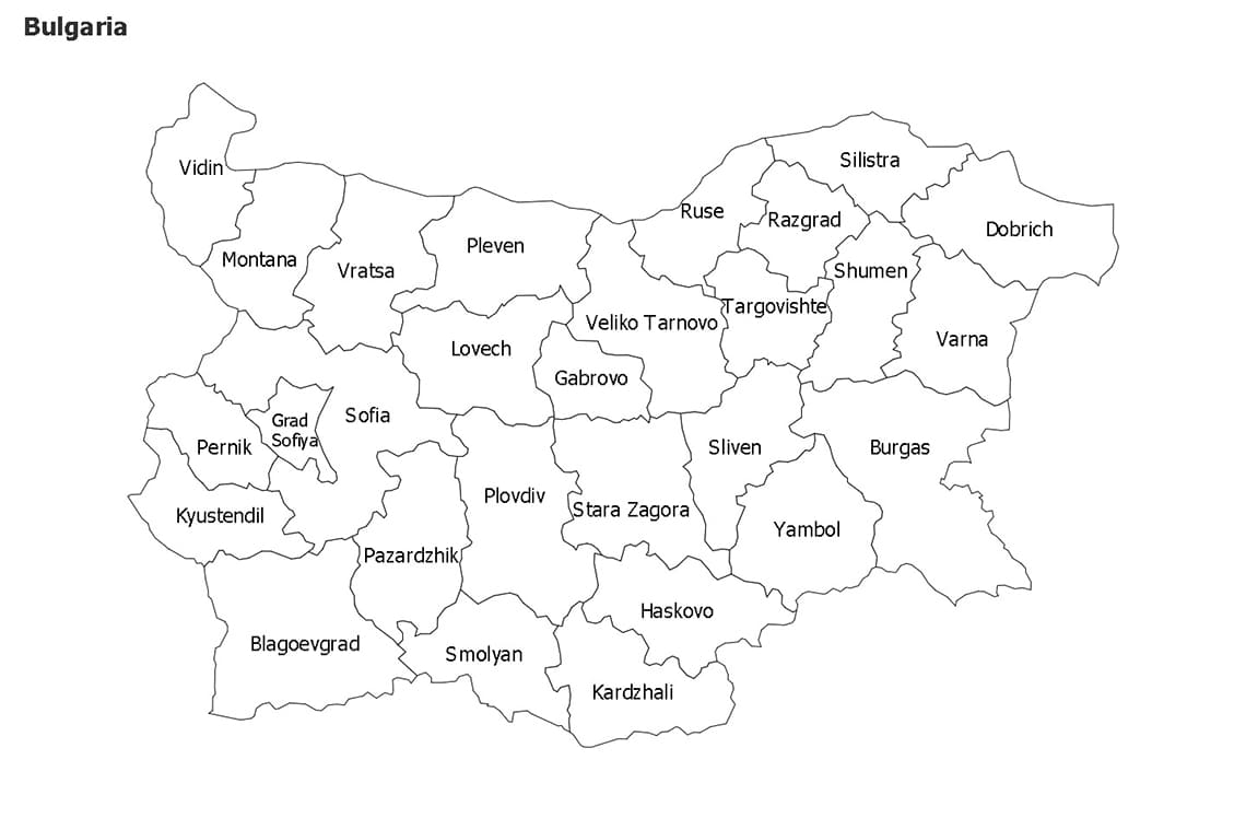 Printable Bulgaria Outline Map Free Download And Print For You Printable Bulgaria Outline Map 