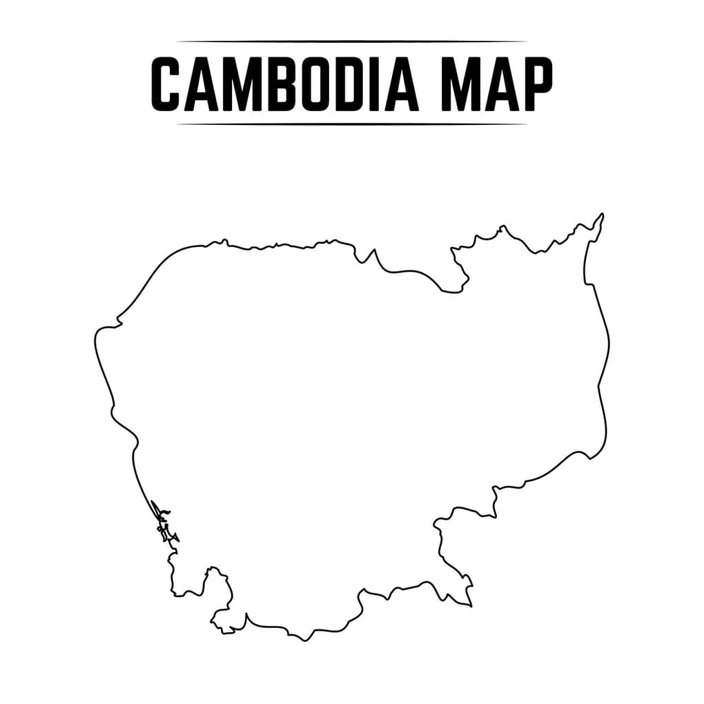 Printable Greece Map Cambodia.