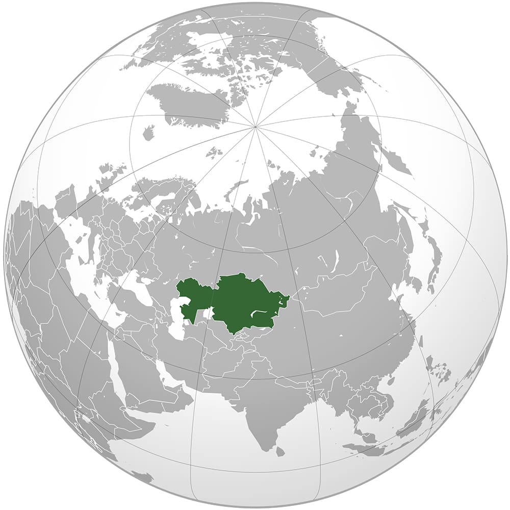 Printable Kazakhstan On World Map Free Download And Print For You.