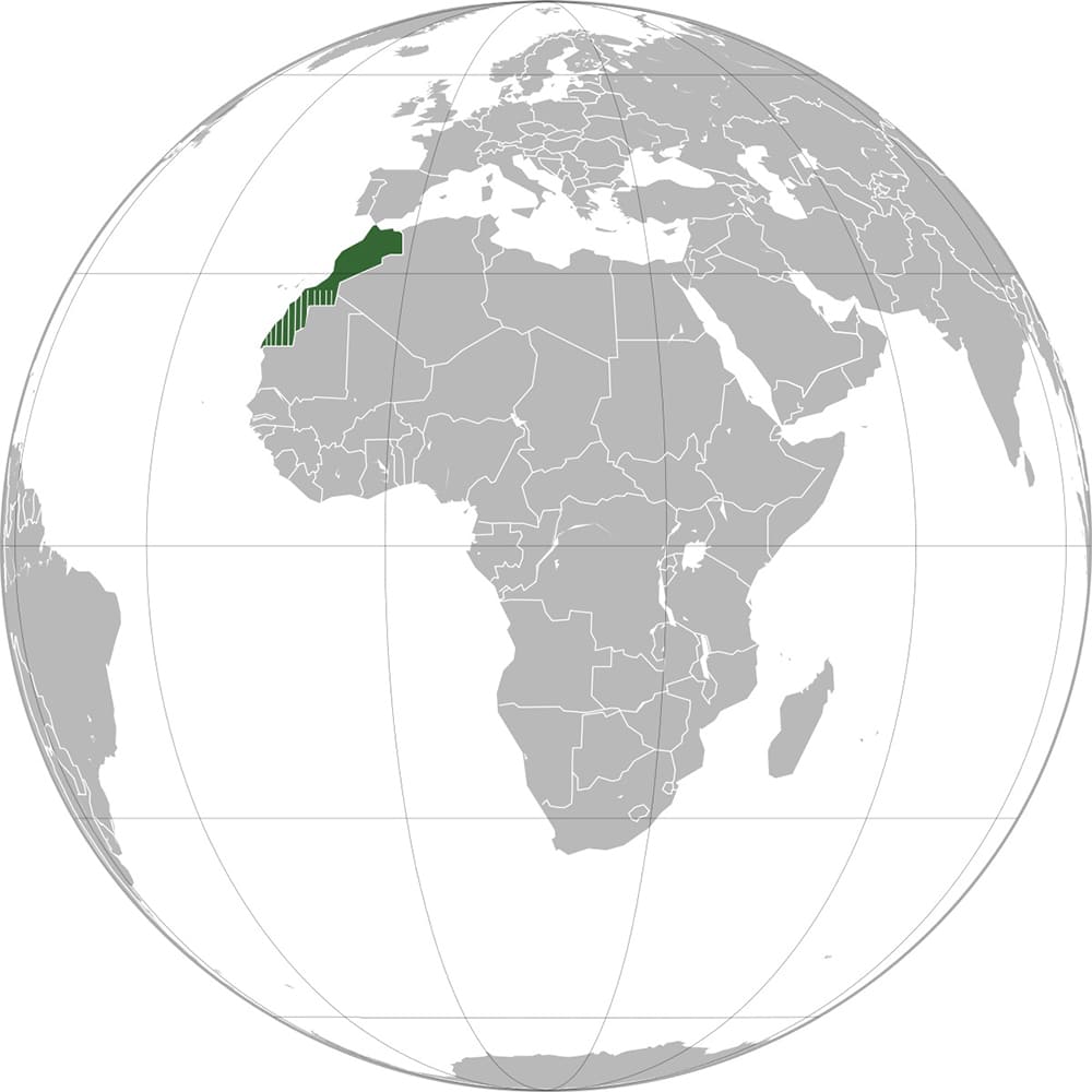 Printable Morocco On World Map Free Download And Print For You Printable Morocco On World Map 