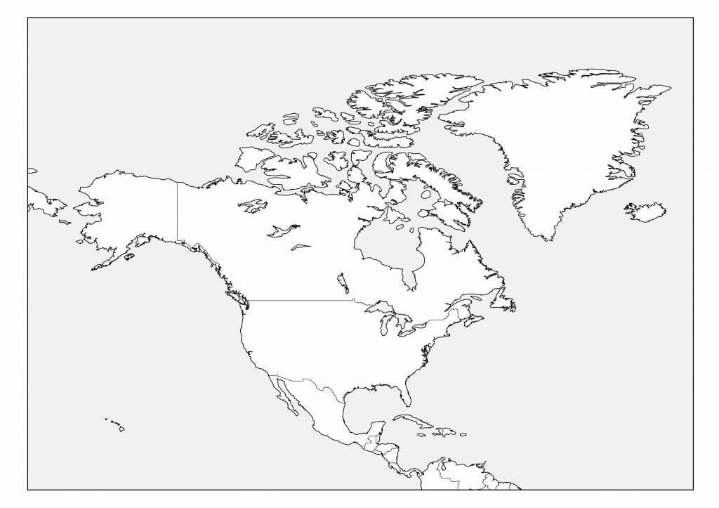 Printable Maps Of North America And Europe Printables Templates Free Printable North America Map 6 
