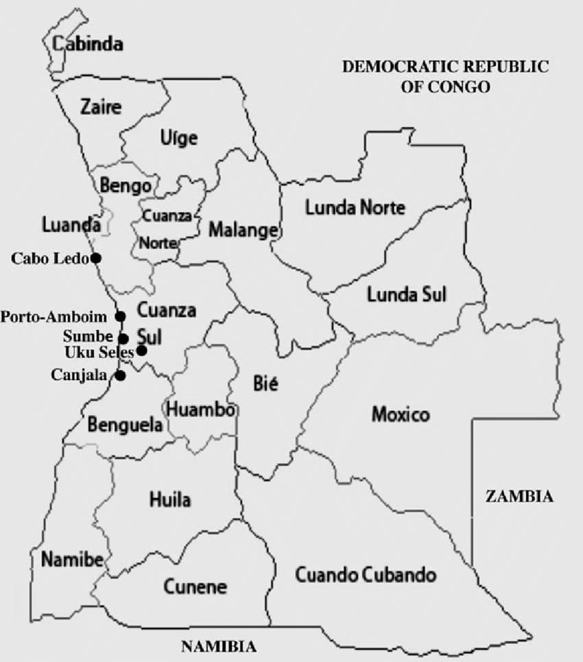 Printable Physical Map Of Angola Free Download And Print For You Printable Physical Map Of Angola 