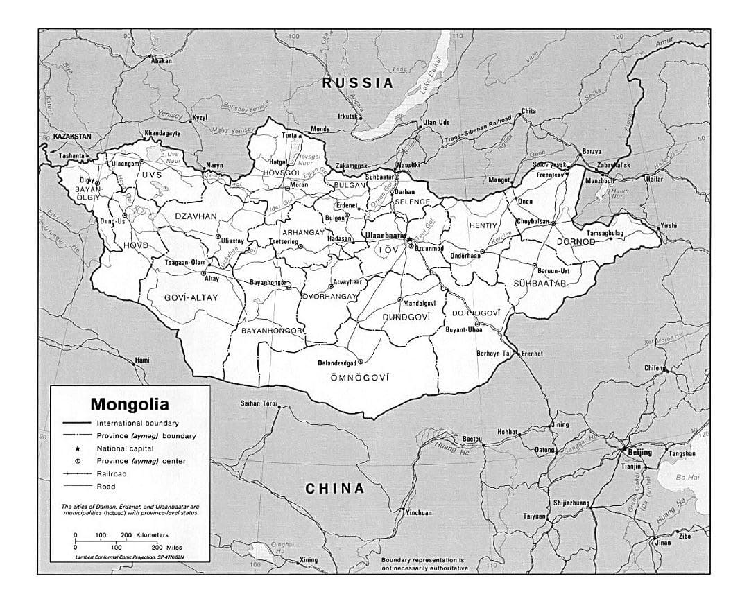 Printable China And Mongolia Map Free Download And Print For You Printable Physical Map Of Mongolia 