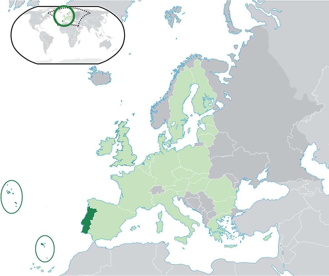 World Map Portugal Printable Portugal On World Map 