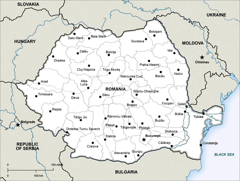 Printable Romania Political Map Free Download And Print For You Printable Romania Political Map 