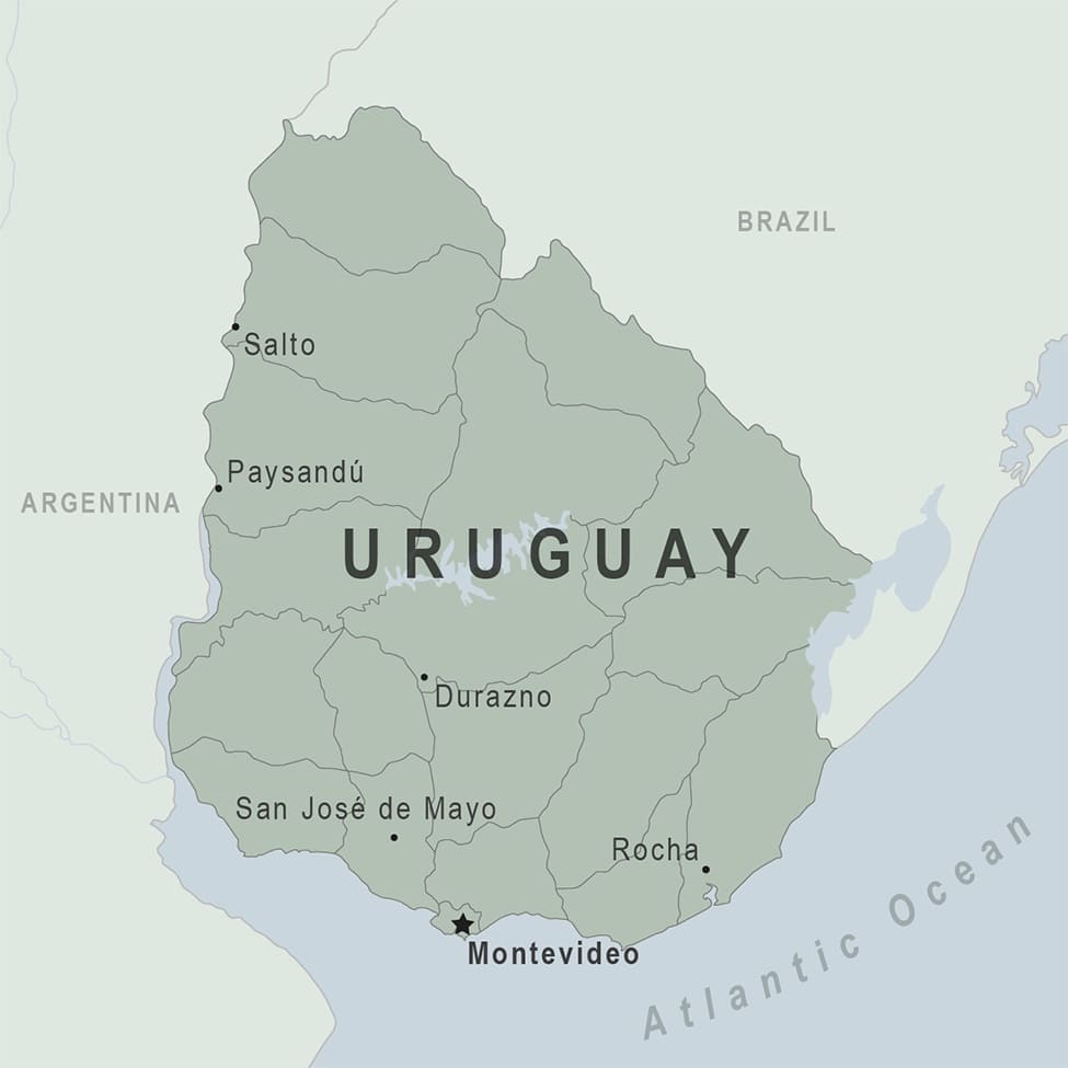 Printable Uruguay On Map Of World Free Download And Print For You Printable Uruguay On Map Of World 