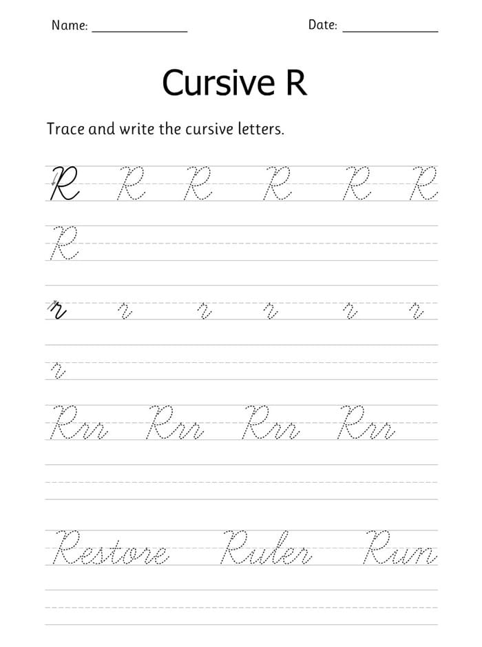 Cursive R Worksheet - Best City Images in 8K