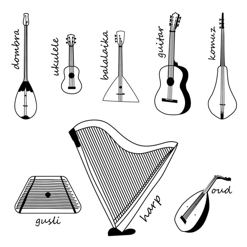 Music Instruments Names - Ultra HD Minimal Pictures for Desktop