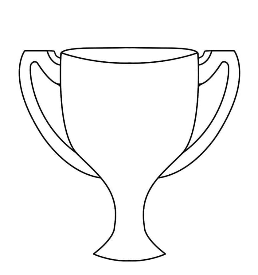 Printable trophy for free coloring page