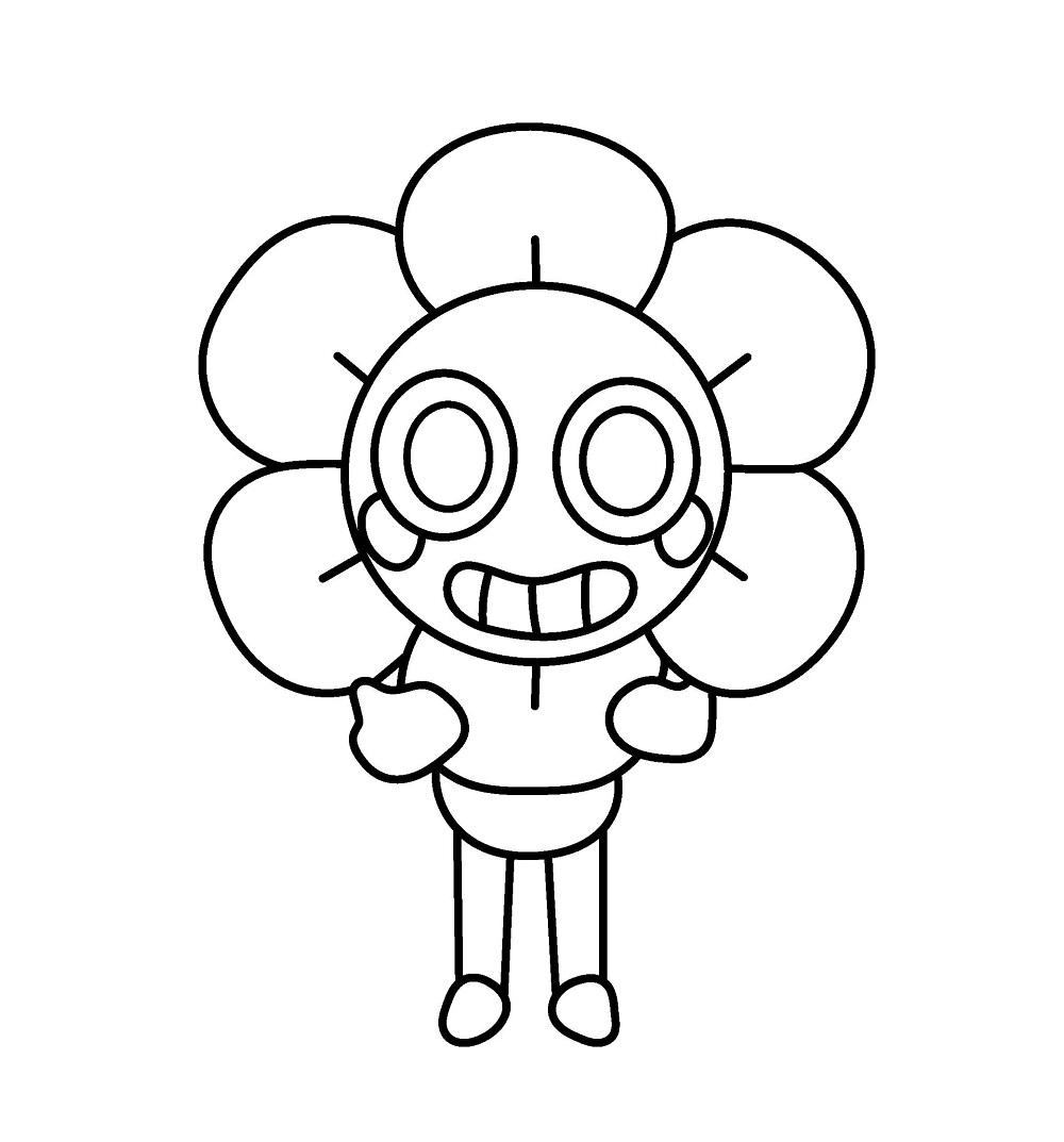 Printable kawaii dandy's world coloring page
