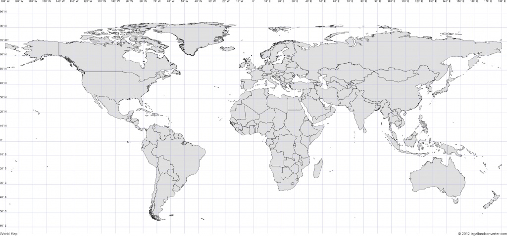 printable world map with latitude and longitude