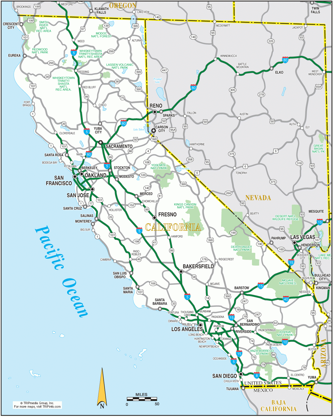 california map california interstate highway map printable maps