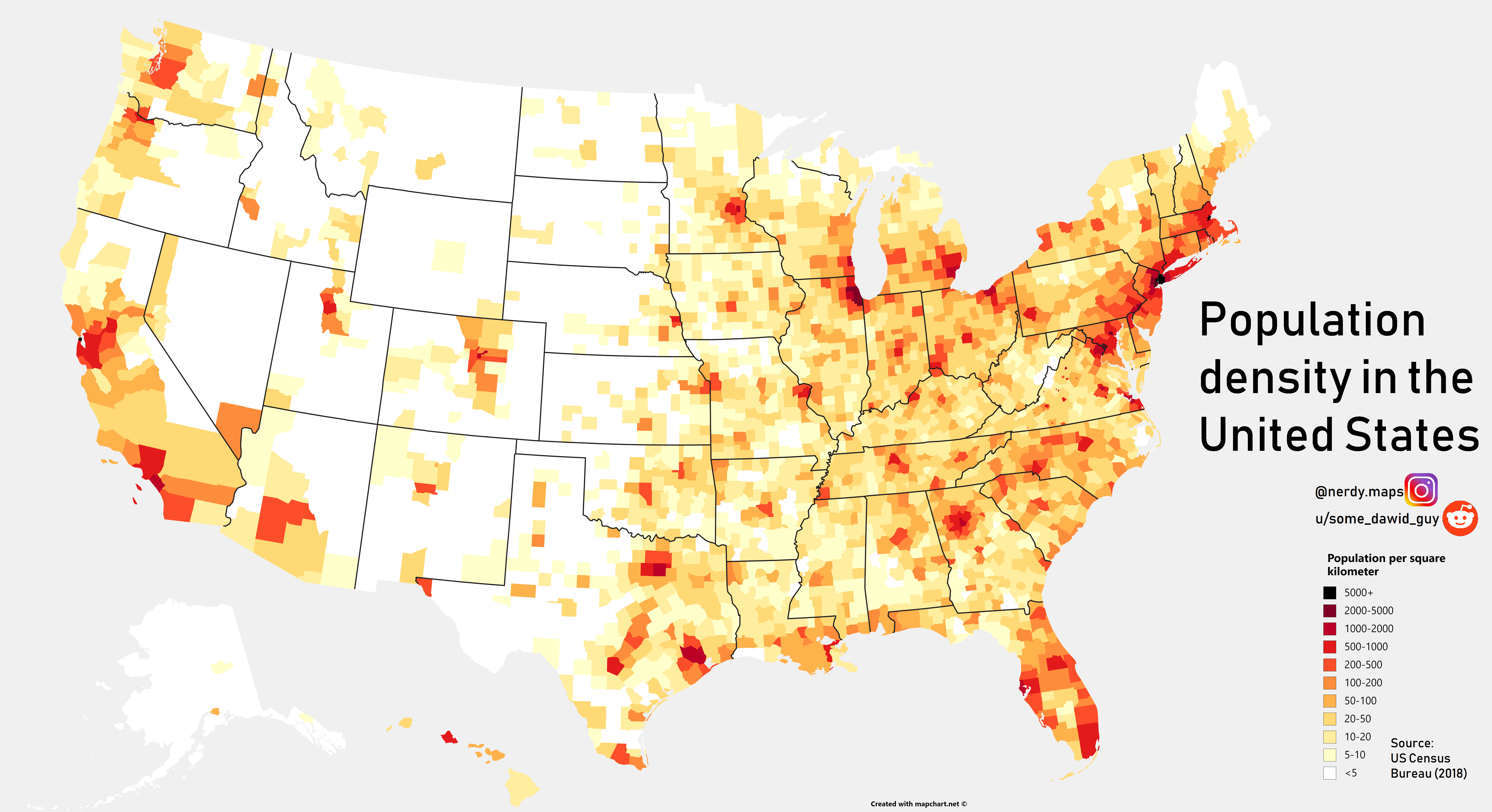 USA Population Map Printable Map Of USA Population Density Map Us 