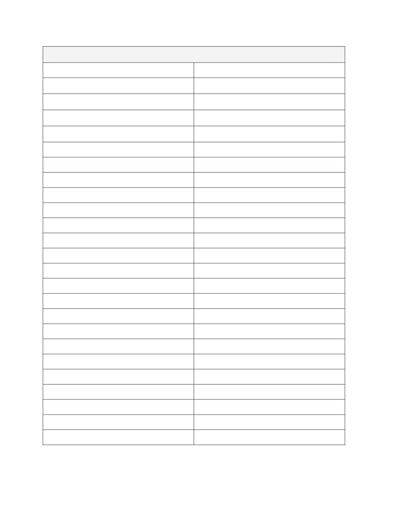 2 Column Chart Blank Table Printable Template - Premium Vintage Image Gallery - Mobile