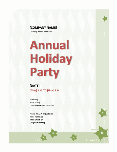 Free Download Printables Invitation Templates Company Holiday Party Invitation For Word 2013 Business Event Invitation