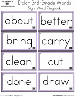 Dolch sight words practice work book for grade 3: Third Grade Dolch Sight Word Printables A To Z Teacher Stuff Printable Pages And Worksheets