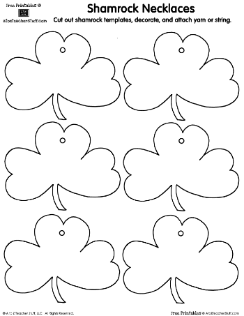 printable shamrock patterns a to z teacher stuff printable pages and worksheets