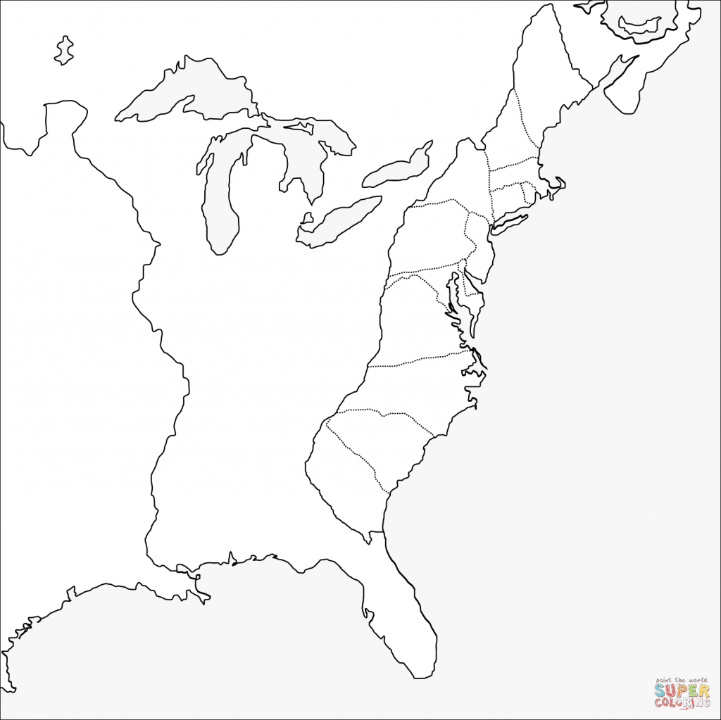 Free Printable 13 Colonies Map Download Free Printable Templates Printable 13 Colonies Map 1 
