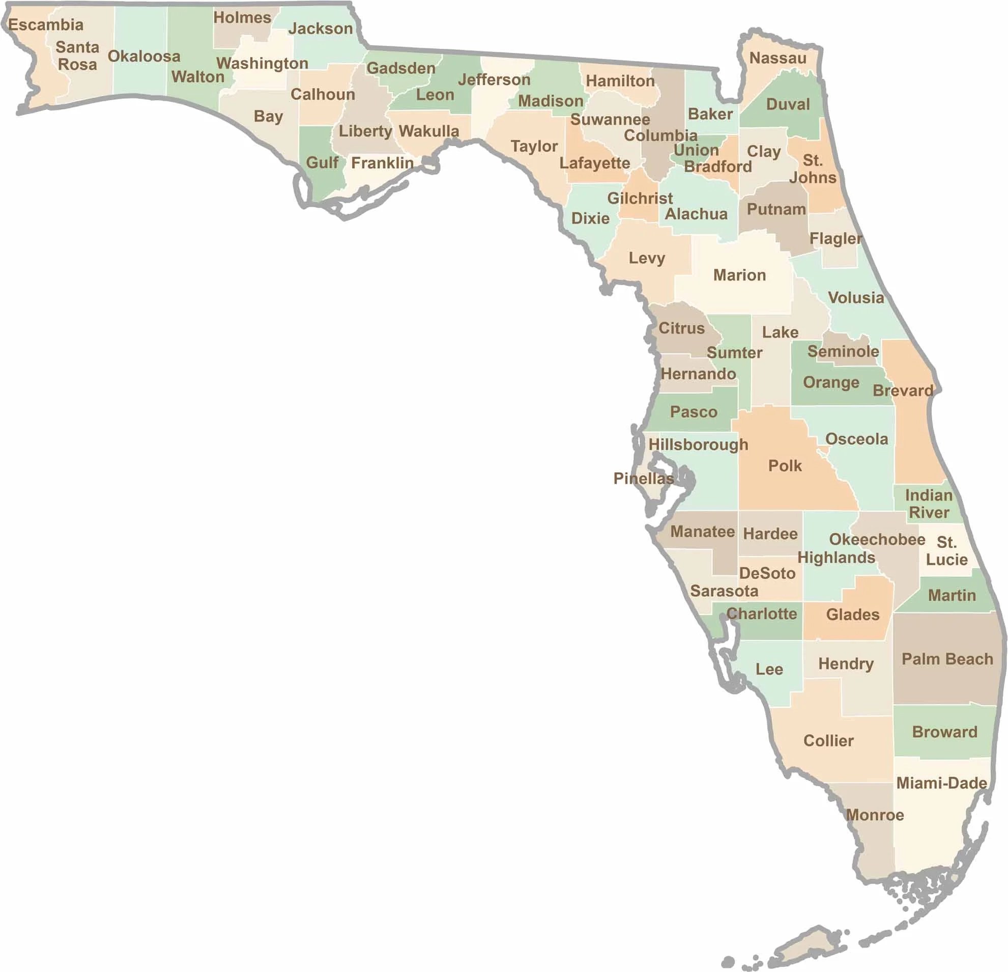 Broward County In Florida Map Printable Map Florida County Map Us County Maps 1.webp