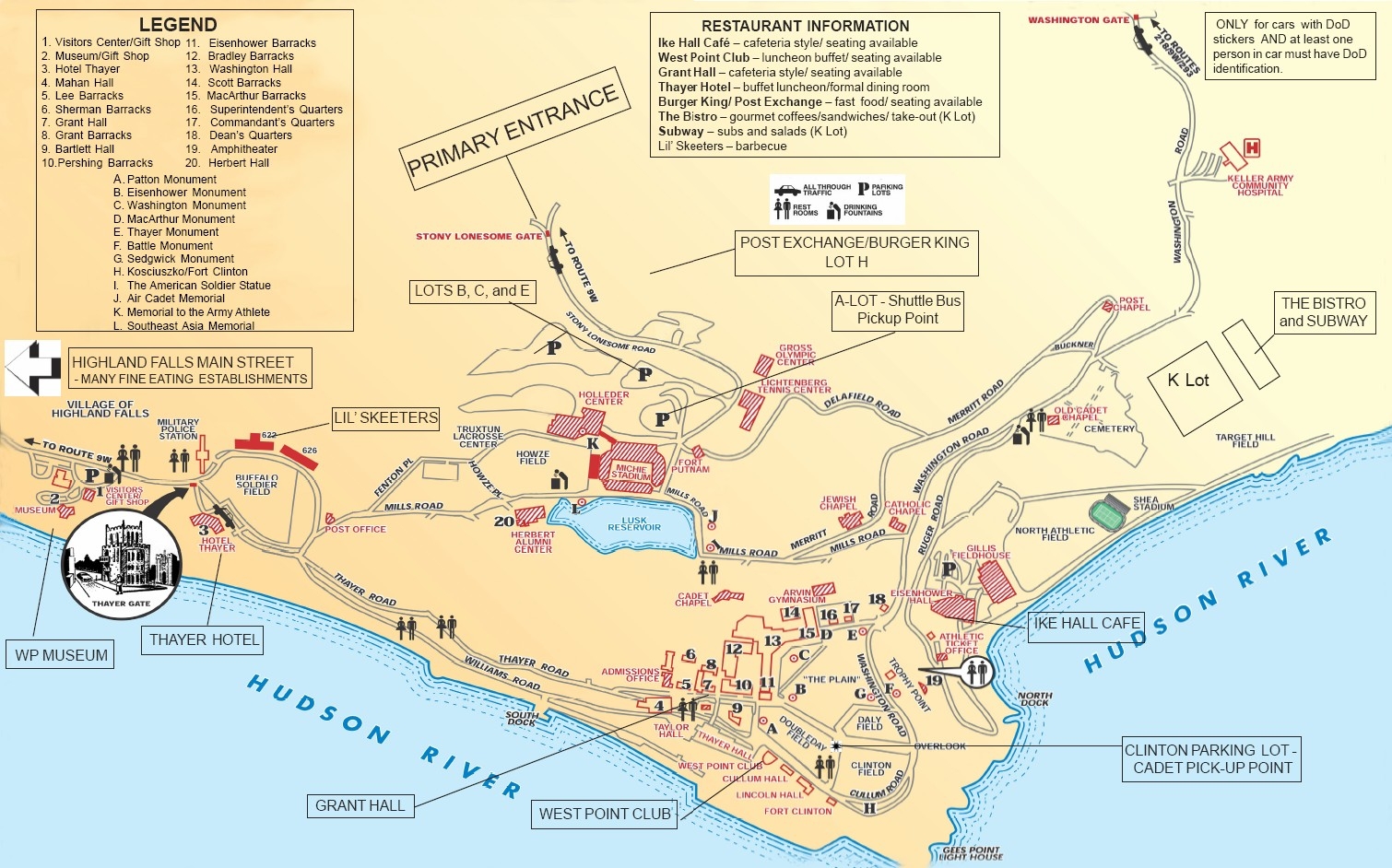 West Point Campus Map Printable Map West Point Map 