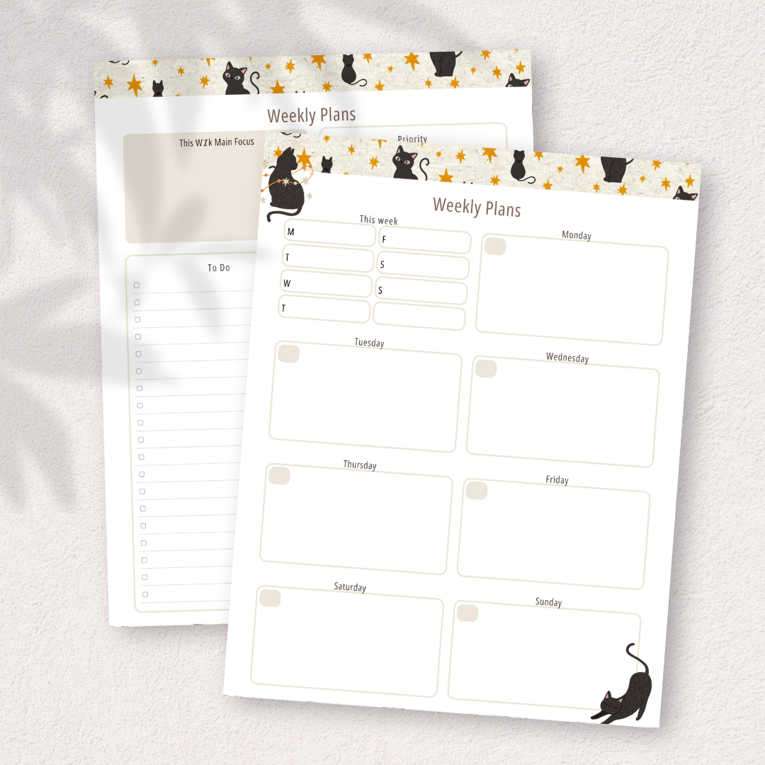 Free Cute October Planner Printables – Weekly & Daily Halloween Designs