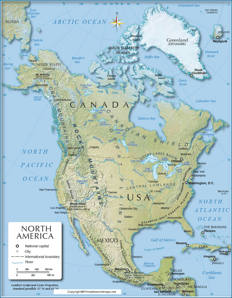 North America Rivers Map Map Of North America Rivers Printable North America River Map 798x1024 