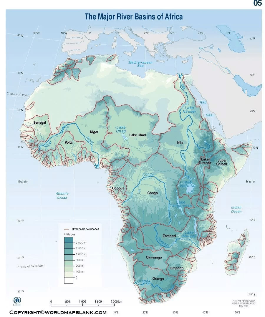 Map Of Africa S Rivers Image 165 