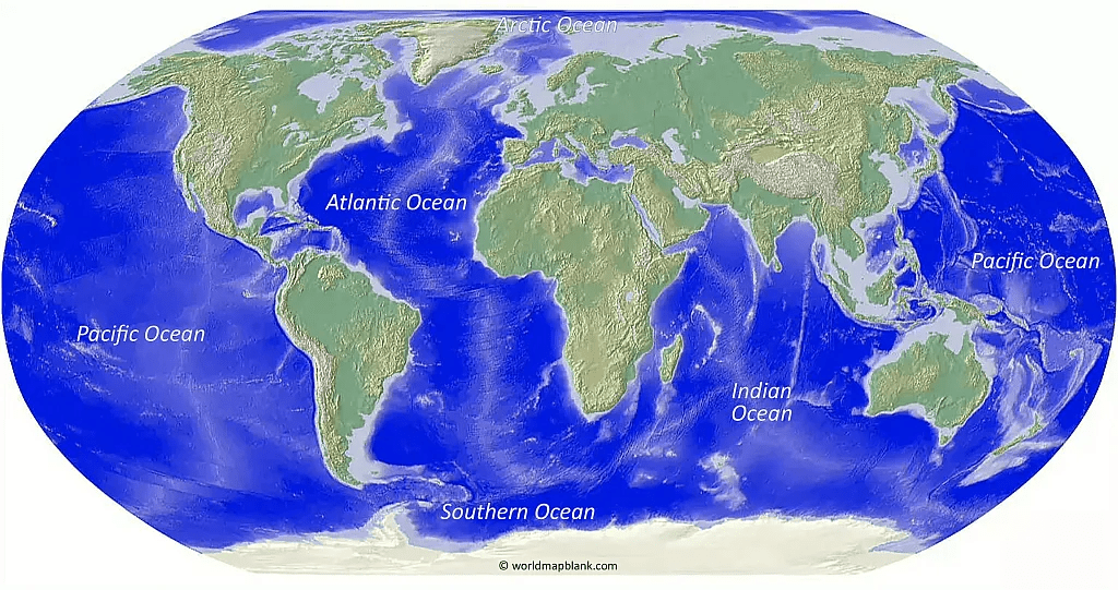 World Map With Seas Oceans Map Of The World PDF Printable World Maps Image 22 