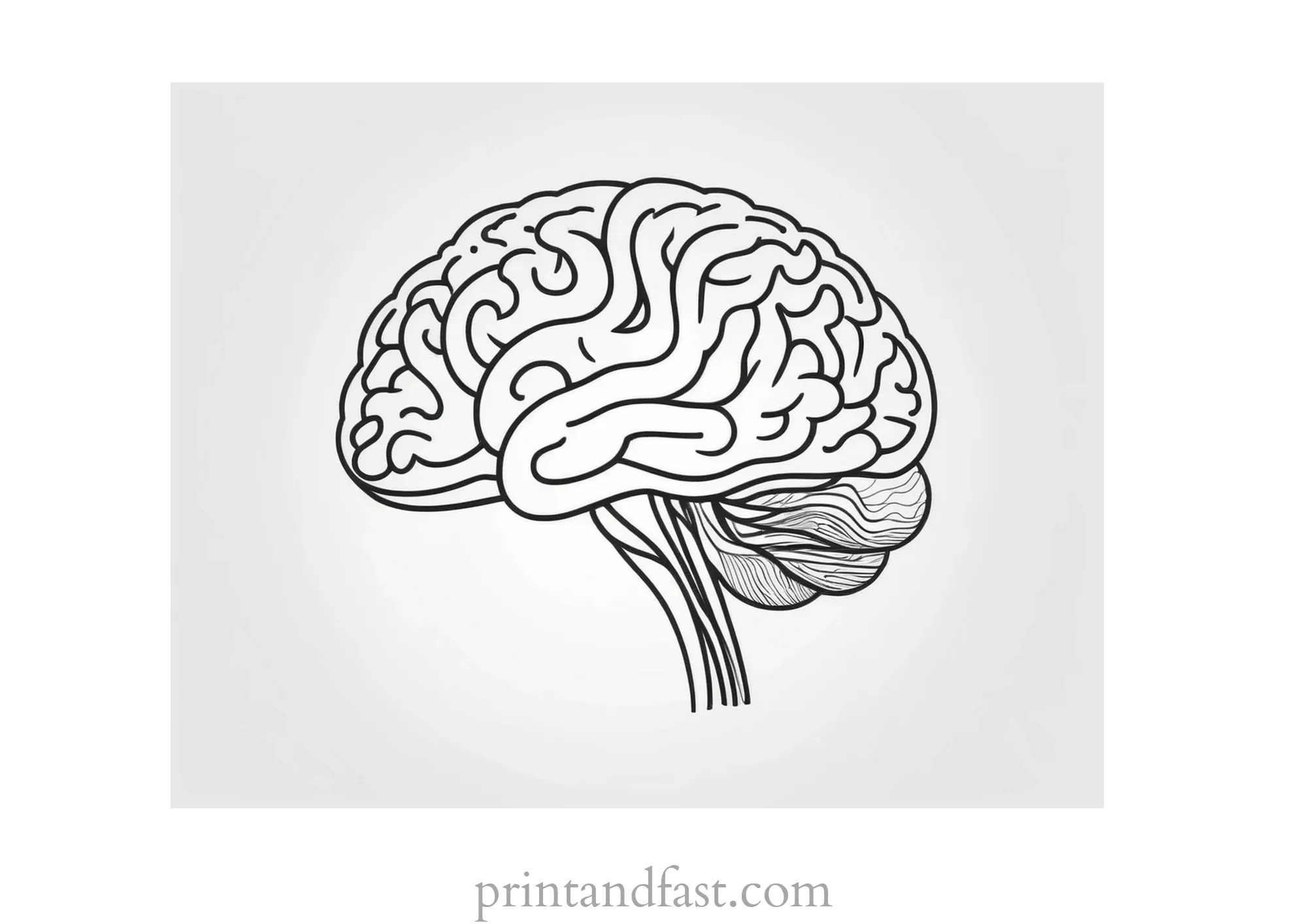 Brain coloring page