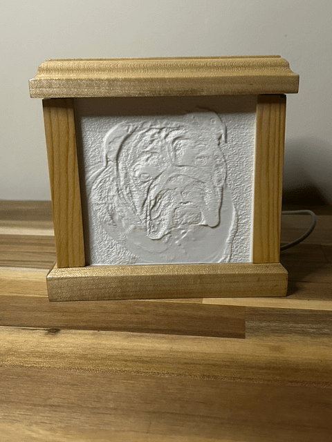Lighted Pet Memorial Lithophane Box