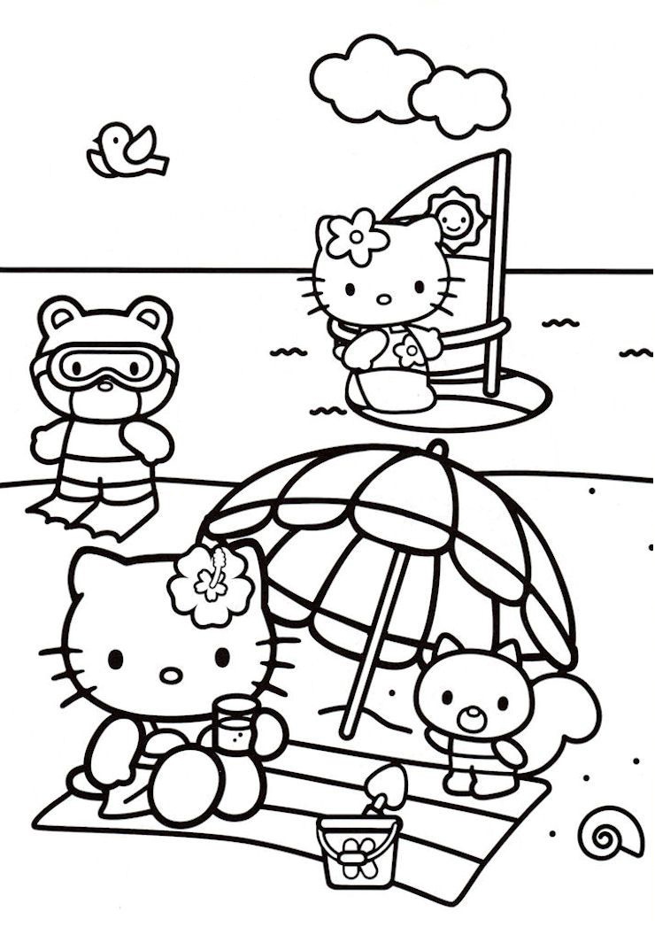 printable hello kitty coloring pages cute and easy print color craft