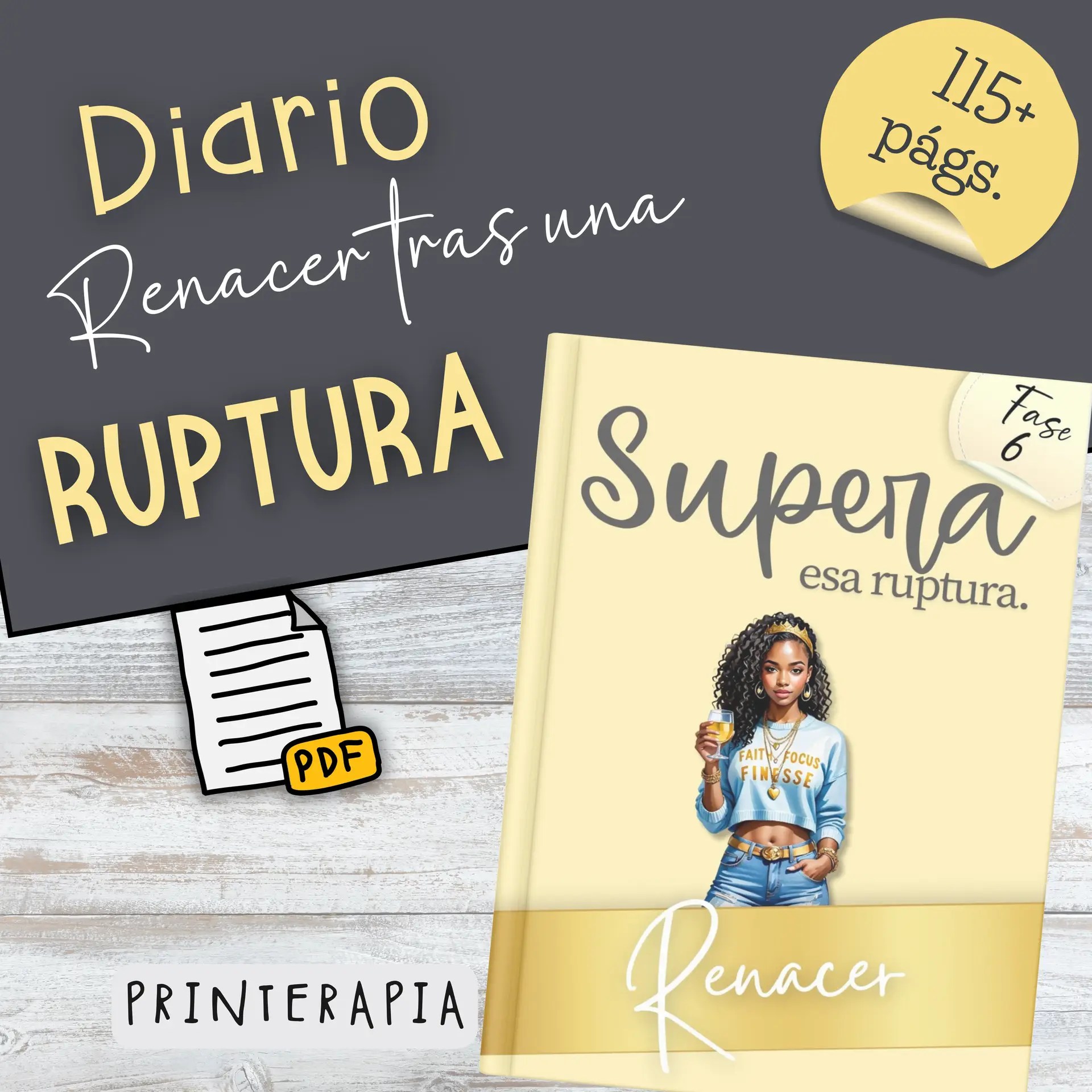 Diario terapéutico imprimible – Renacer tras una ruptura