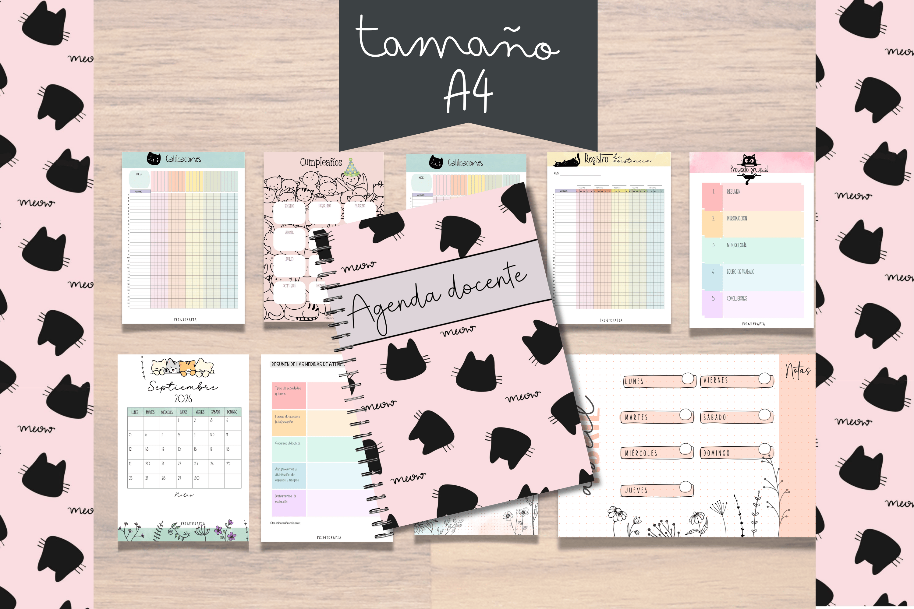 Agenda del Profesor 26-27 imprimible A4