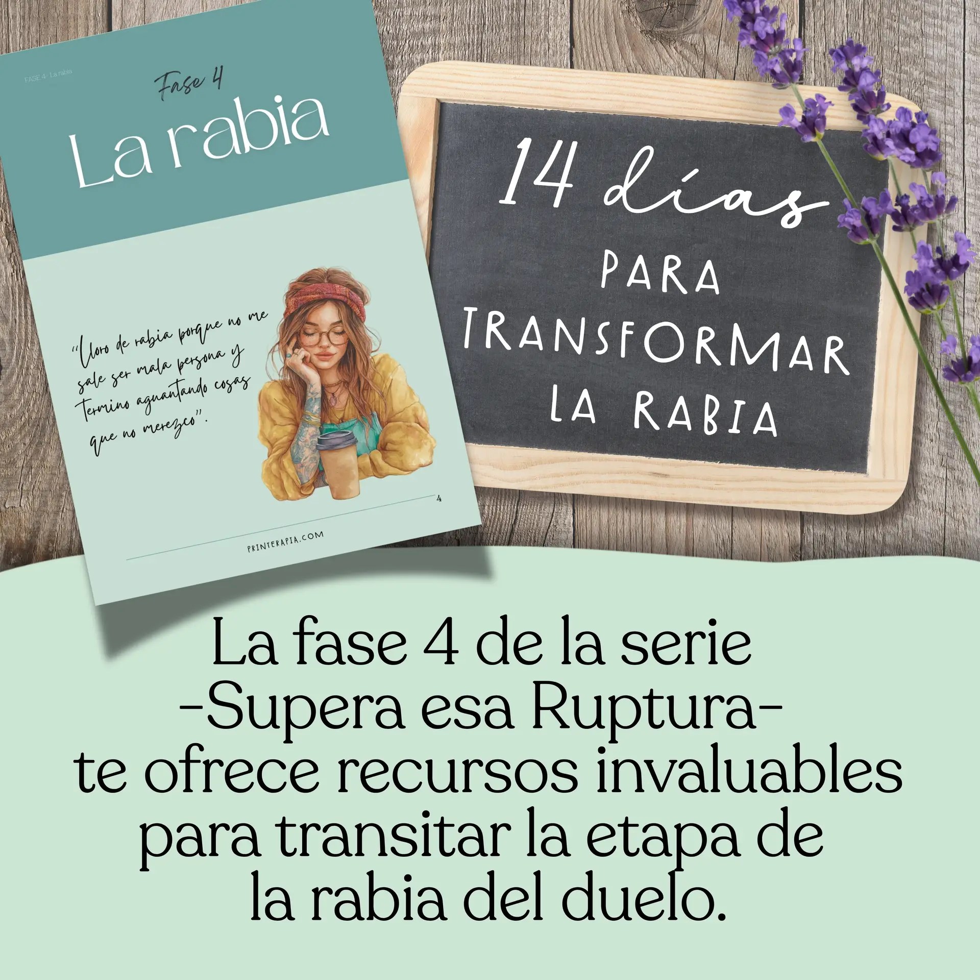 Diario terapéutico imprimible – Rabia tras una ruptura