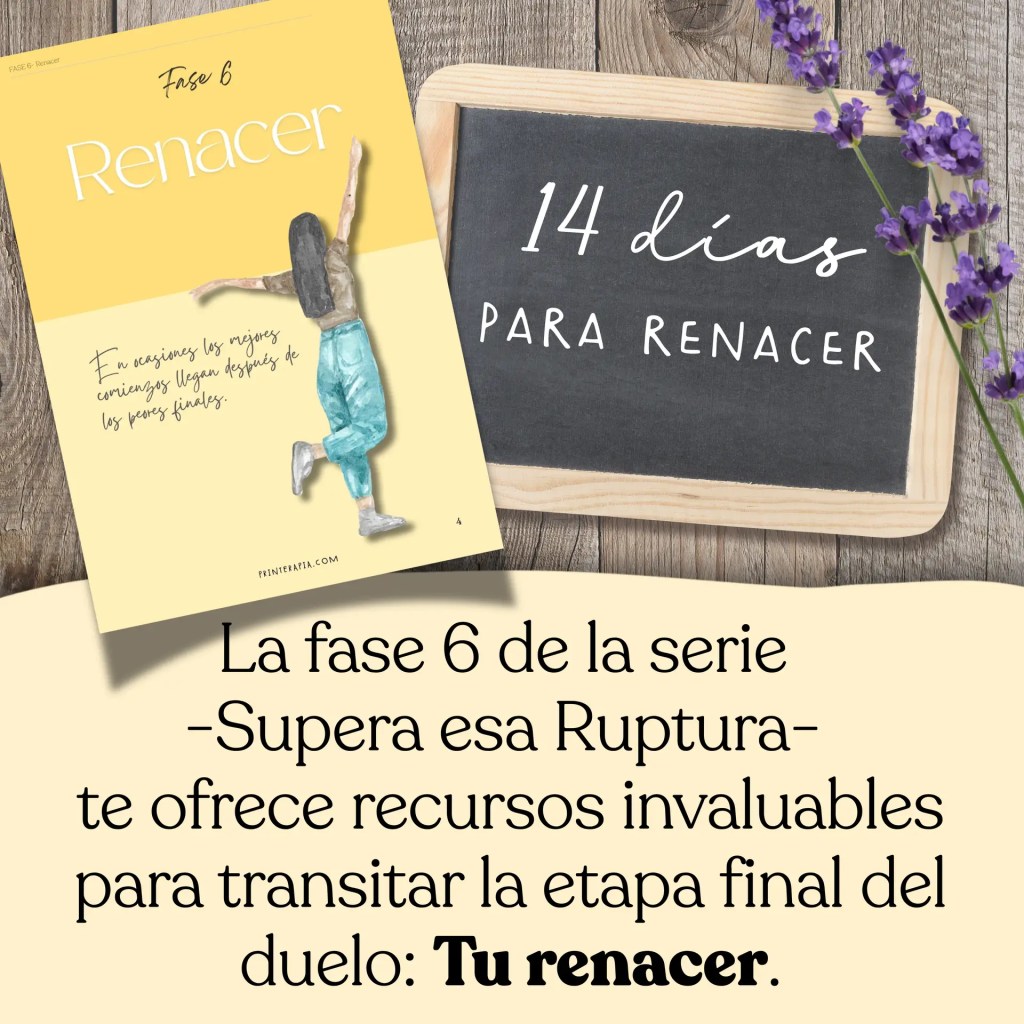 Diario terapéutico imprimible – Renacer tras una ruptura