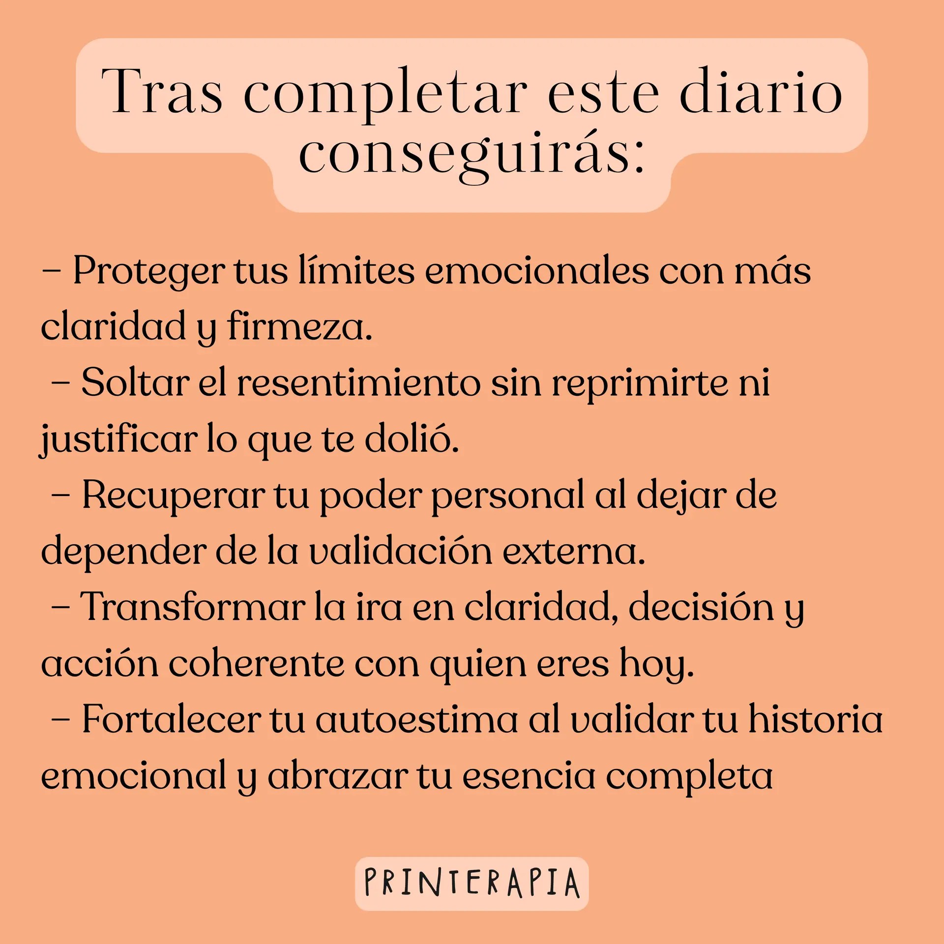Diario imprimible para aceptar una ruptura