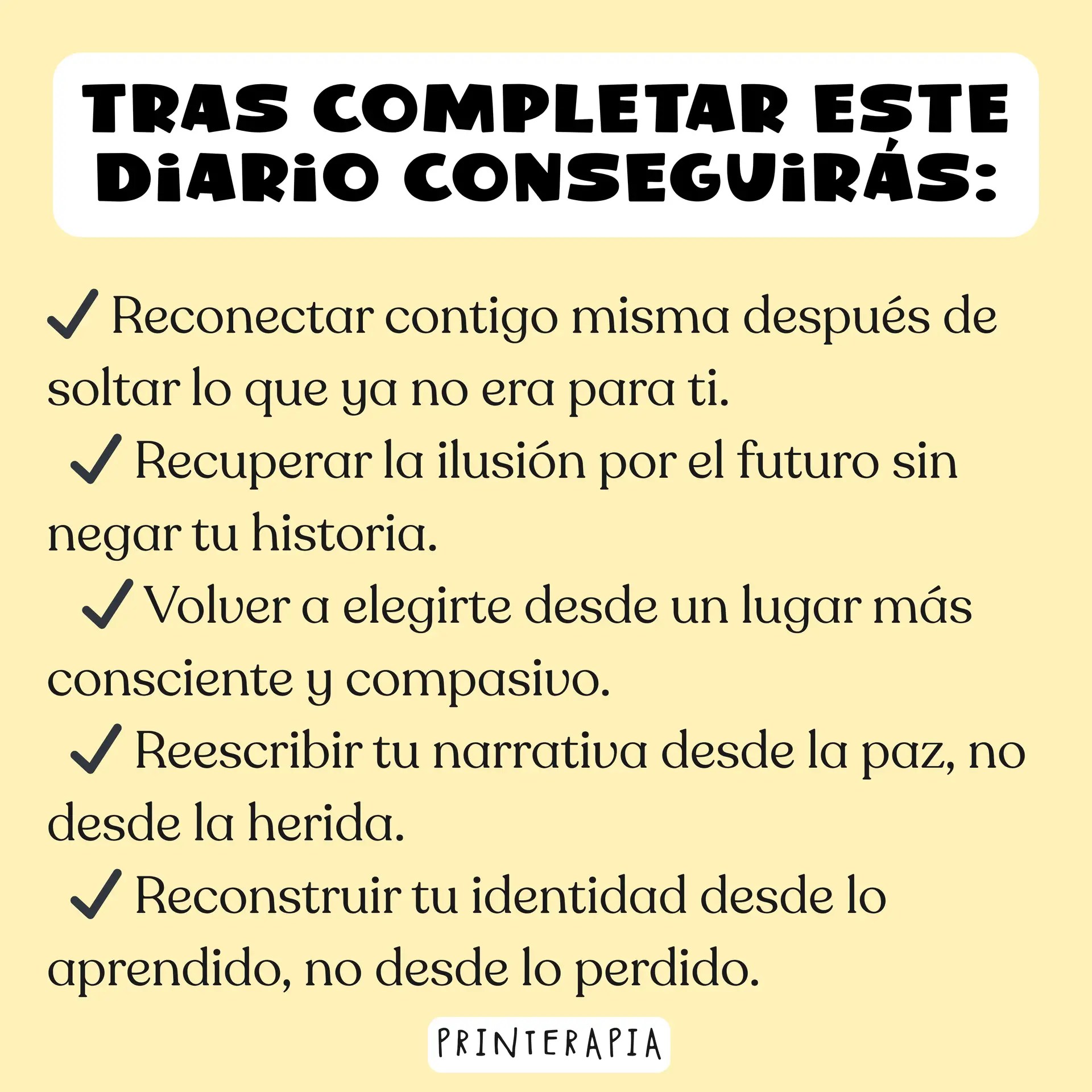 Diario terapéutico imprimible – Renacer tras una ruptura