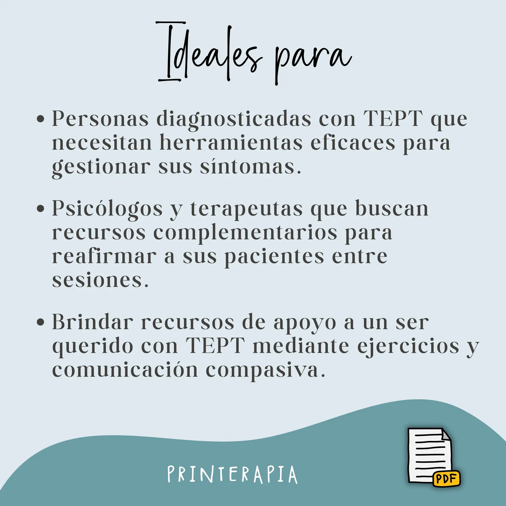 Tarjetas imprimibles TEPT – Recursos para trauma y calma